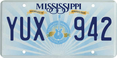 MS license plate YUX942