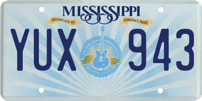 MS license plate YUX943