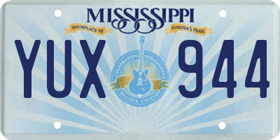 MS license plate YUX944