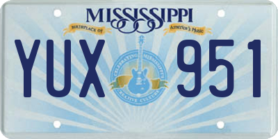 MS license plate YUX951