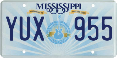 MS license plate YUX955