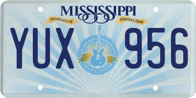 MS license plate YUX956
