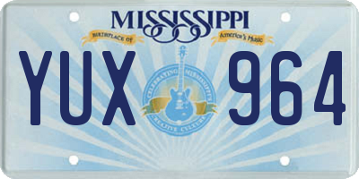 MS license plate YUX964