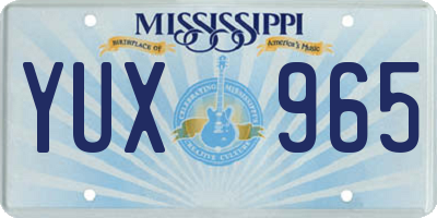 MS license plate YUX965