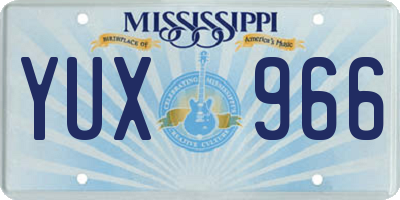 MS license plate YUX966