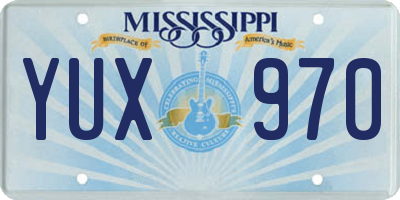 MS license plate YUX970