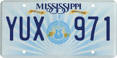 MS license plate YUX971