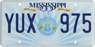 MS license plate YUX975