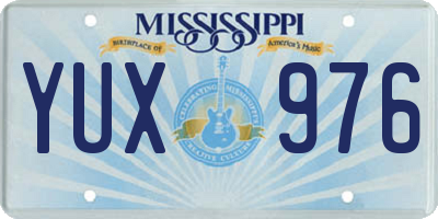 MS license plate YUX976