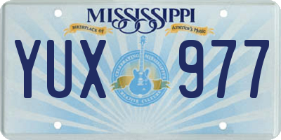 MS license plate YUX977