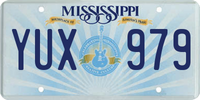 MS license plate YUX979