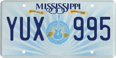 MS license plate YUX995