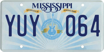 MS license plate YUY064