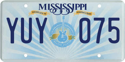 MS license plate YUY075