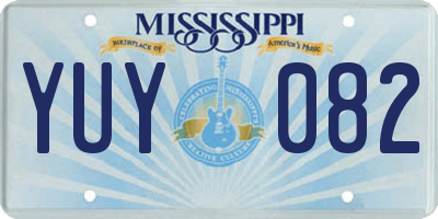MS license plate YUY082