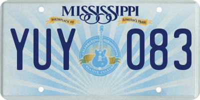 MS license plate YUY083