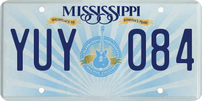 MS license plate YUY084