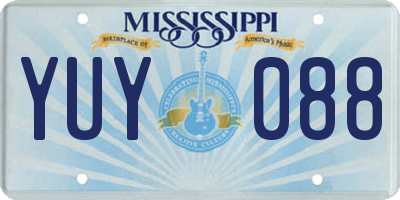 MS license plate YUY088