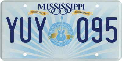 MS license plate YUY095