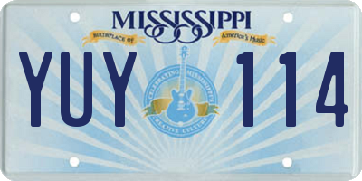 MS license plate YUY114
