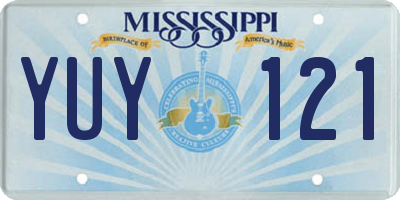 MS license plate YUY121