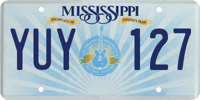 MS license plate YUY127