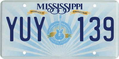 MS license plate YUY139