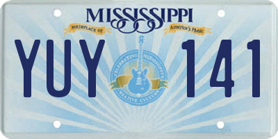 MS license plate YUY141