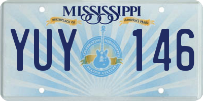 MS license plate YUY146