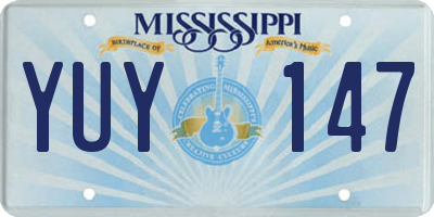 MS license plate YUY147