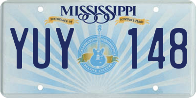 MS license plate YUY148