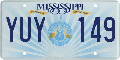 MS license plate YUY149