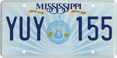 MS license plate YUY155