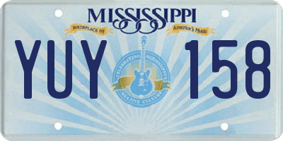 MS license plate YUY158
