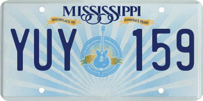MS license plate YUY159