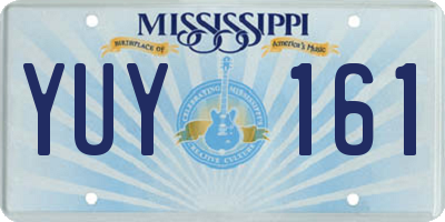 MS license plate YUY161