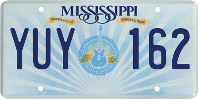 MS license plate YUY162