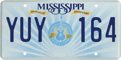 MS license plate YUY164
