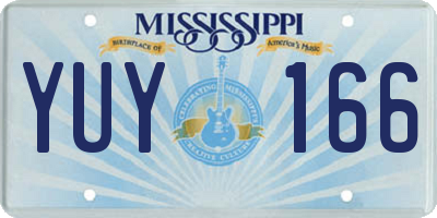 MS license plate YUY166