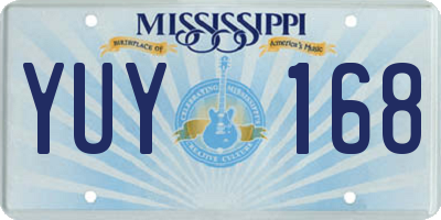 MS license plate YUY168