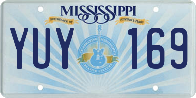 MS license plate YUY169