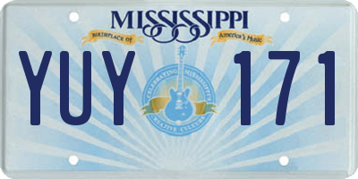 MS license plate YUY171