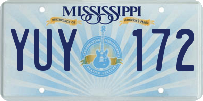 MS license plate YUY172