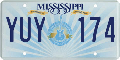 MS license plate YUY174