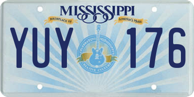 MS license plate YUY176