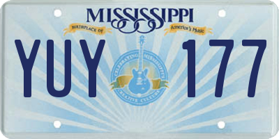MS license plate YUY177