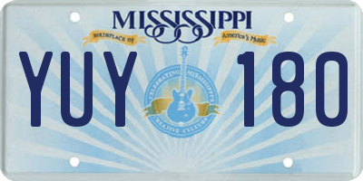 MS license plate YUY180