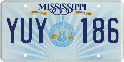 MS license plate YUY186