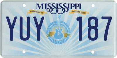 MS license plate YUY187