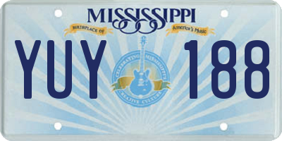 MS license plate YUY188